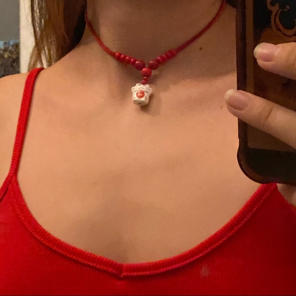 Handmade Adjustable Red necklace ♥️ - Picture 3 of 6